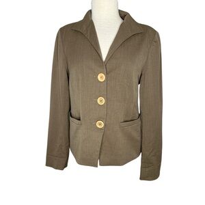 Lafayette 148 New York Tan Button-down Blazer Size 6